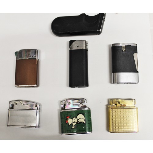 71 - Seven Cigarette Lighters: Ross Crescent, Litex DL39, SM (Austrian), Ronson (USA), Two Chinese and On... 