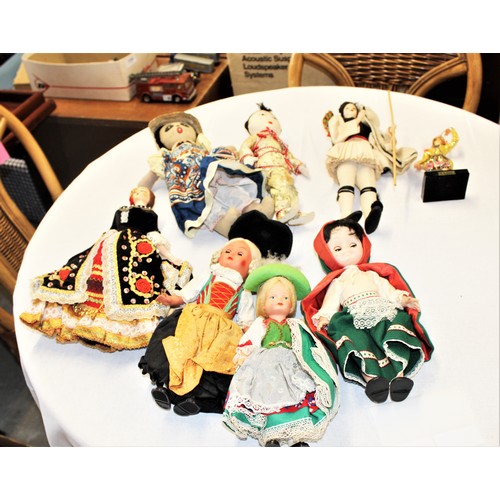 62 - Collection of (Tourist) Dolls in National Dress including Greek, Chinese, German, Swiss, etc