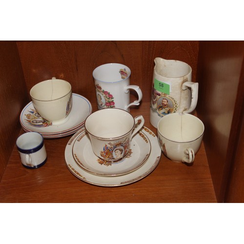 99 - Royal Commemorative Ware including a QEII Coronation Trio, etc
