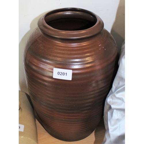 120 - Tall Jar/Vase in Chocolate Brown Colour