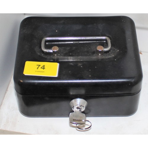 74 - Small Cash Box (with key)