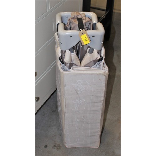 112 - A Baby's Travel Cot Folded in Carry-Bag