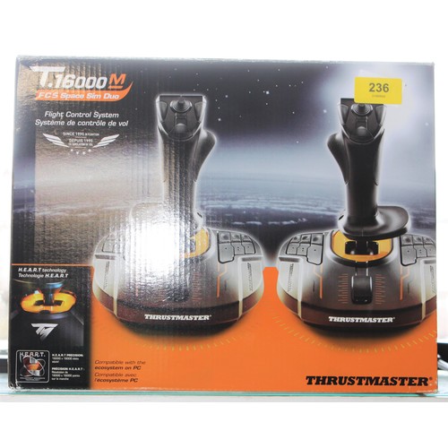 A Boxed Thrustmaster T16000M FC% Space Sim Duo Controllers-left hand ...