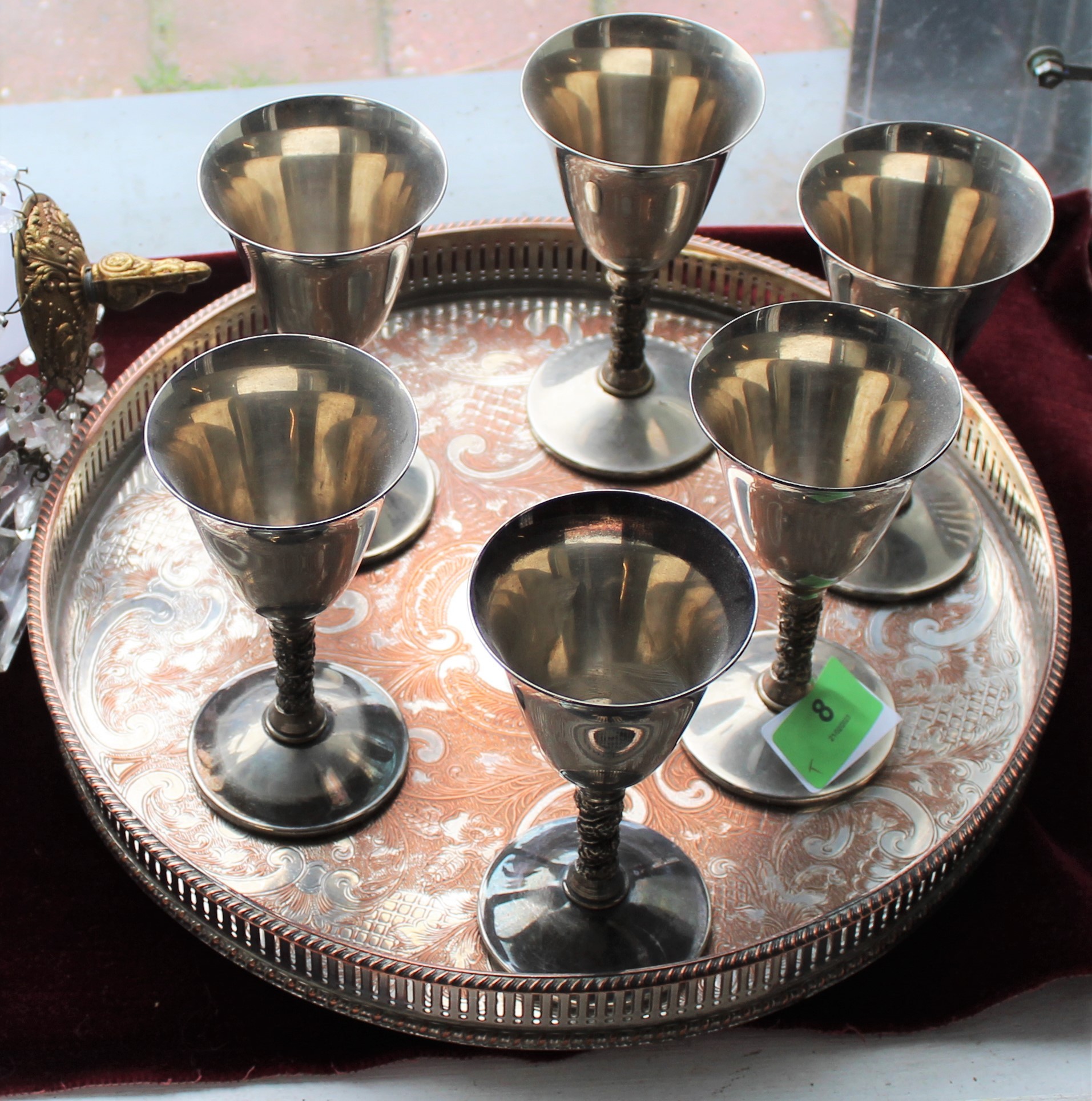 Vintage silver hot sale plated goblets