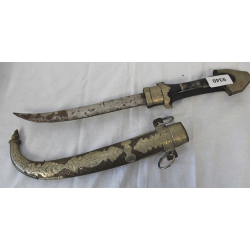 225 - Eastern Pattern Knife and Scabbard 16.5