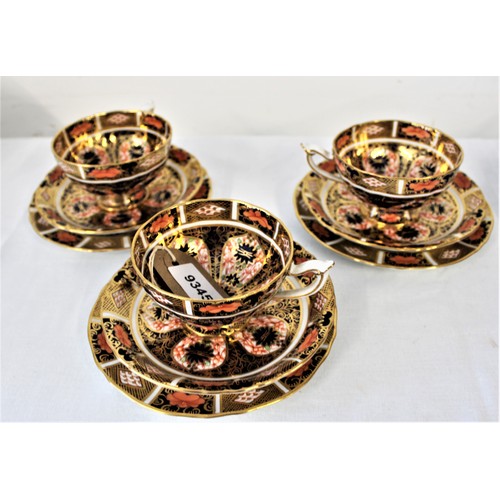 248 - Three Royal Crown Derby Imari Pattern Cups, Saucers and Side Plates.
Cup is 4 inches wide by 2 inche... 