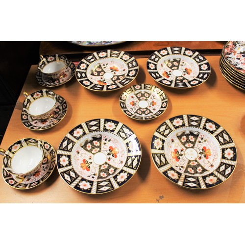 230 - A Selection of Crown Derby Imari Porcelain comprising: Three Cups & Saucers, One Saucer and For Soup... 