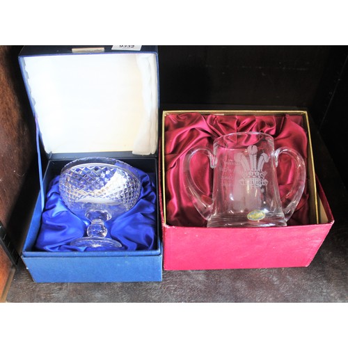 197 - Cased Stuart Crystal Chalice Plus a Boxed Wedgwood Glass Tankard - (both Commemorating Wedding of HR... 