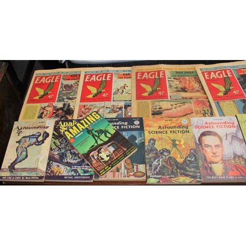 136 - Seven Issues of the Eagle Comic 1958-1960. Frank Hampson & Frank Bellamy Dan Dare Strips plus a sele... 