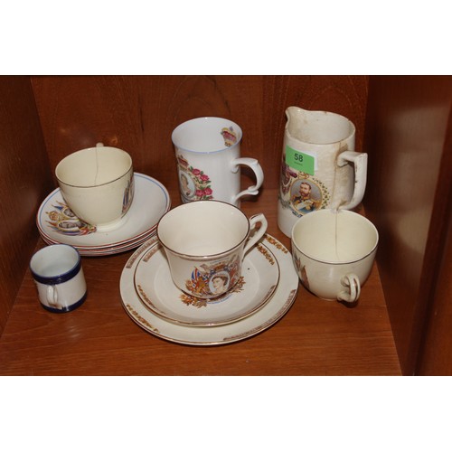 43 - Royal Commemorative Ware including a QEII Coronation Trio, etc