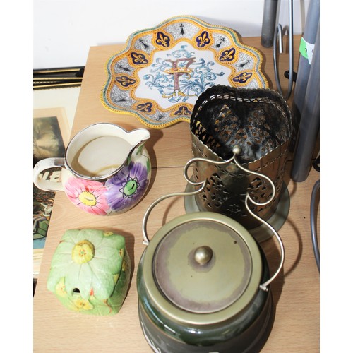 52 - Tourist-Ware Plate and Dutch Biscuit Barrel, etc