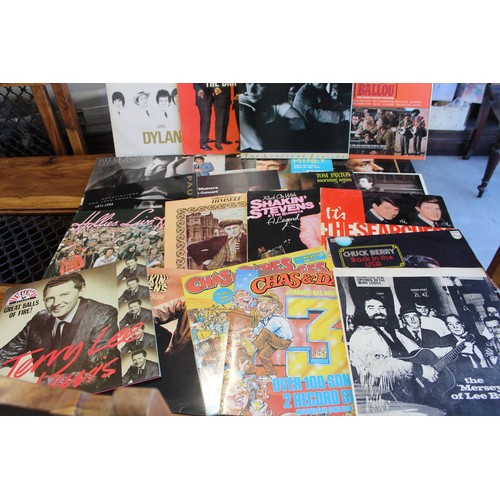 28 - Good Selection of Vinyl LPs including Billy Joel, Johnny Cash, Chuck Berry, The Drifters, and The Ho... 