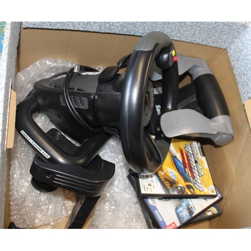 69 - AC Motor Racing Gaming Bunble consisting of a Saitek Trans-world Racing R440 Force Feedback Steering... 