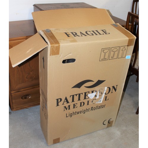 91 - Boxed Patterson Medical Lightweight Rollator with Instructions (Ask for these from the office)