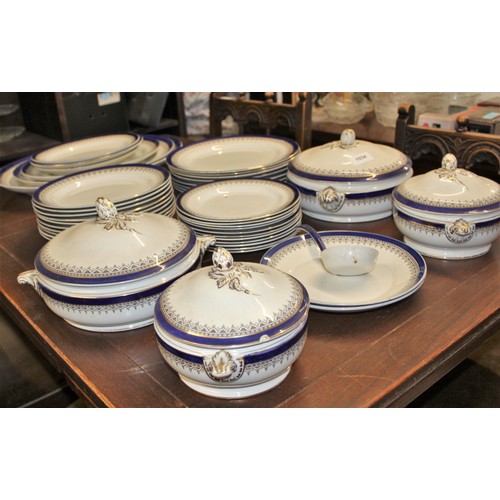 140 - Vintage Royal Doulton Dinner Service Belmont Design (incomplete) having 4 x Lidded Tureens, Large an... 