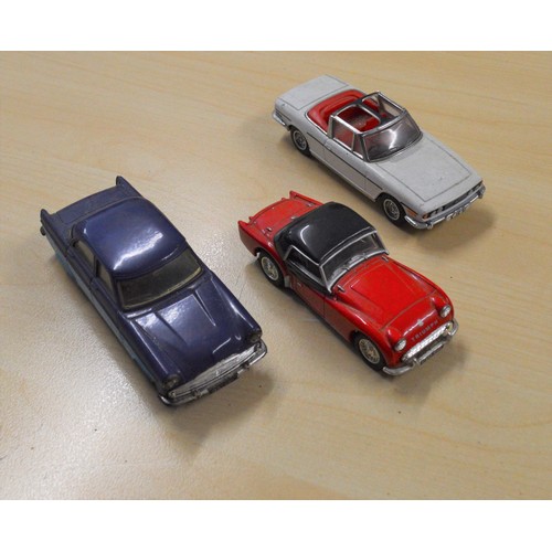 173 - Corgi Toys Ford Zodiac, Triumph TR6 and a Dinky Toys Triumph Stag