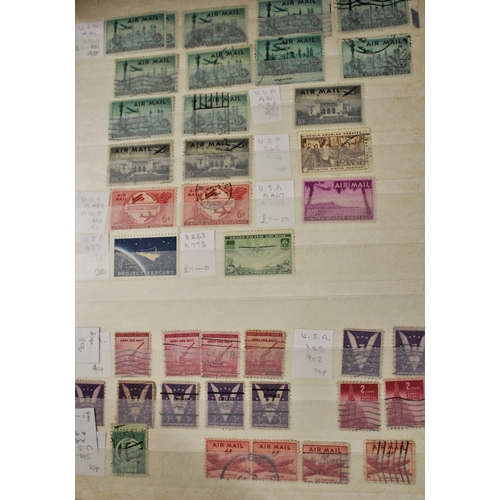 56 - Two A4 Philatelic 16 Page Stock Books of Used United States Definitive, Airmail and Commemorative St... 