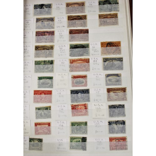 56 - Two A4 Philatelic 16 Page Stock Books of Used United States Definitive, Airmail and Commemorative St... 