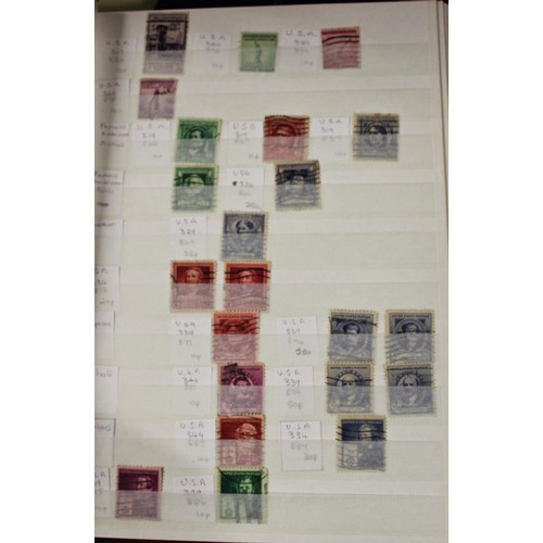 56 - Two A4 Philatelic 16 Page Stock Books of Used United States Definitive, Airmail and Commemorative St... 