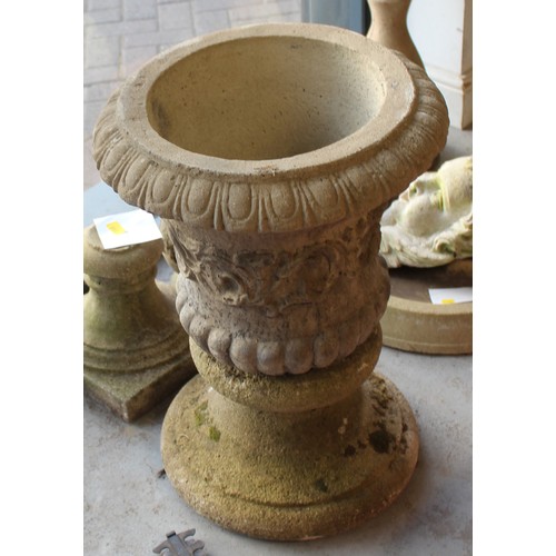 27 - Cast Concrete Urn (2.5' High' on Base (marriage)