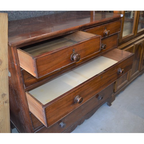 44 - Mahogany Victorian Chest having Two Narrow Drawers on Four Wide Drawers - approx 44