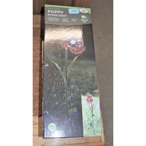 185 - Boxed Brand New Poppy Light and Poppy Door Mat