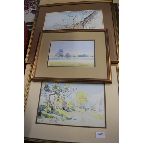 198 - Three Framed and Mounted Watercolours by Ruth Titley - Larton Livery Stables, Frankby, Wirral - feat... 