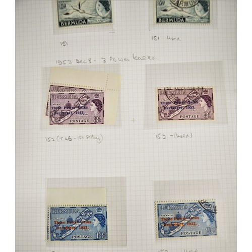 69 - British Colonial Stamps_ Bermuda: Coronation- Mint & Used, (SG134), 1953 Mint Definitive Set (SG135-... 