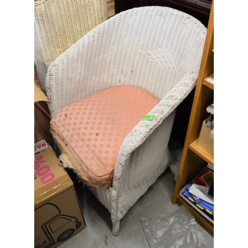 206 - Lloyd Loom Sprung Seat Chair - Cushion needs Re-Upholstery