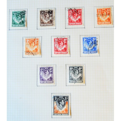 66 - British Colonial Stamps: Ten Northern Rhodesia Used 1938 King George VI Definitives: SG25,27,29-34, ... 