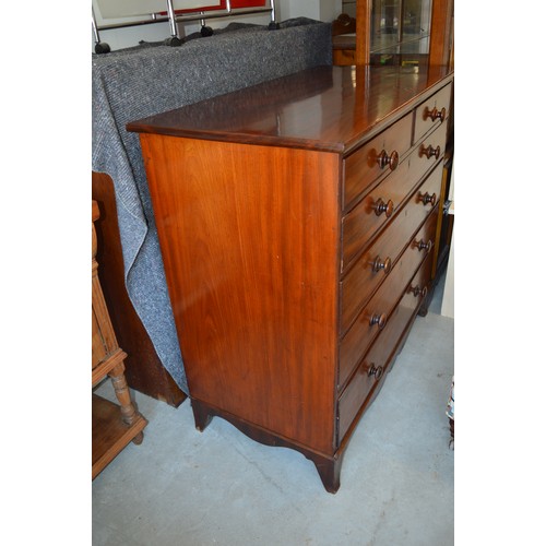 95 - Mahogany Victorian Chest having Two Narrow Drawers on Four Wide Drawers - approx 44