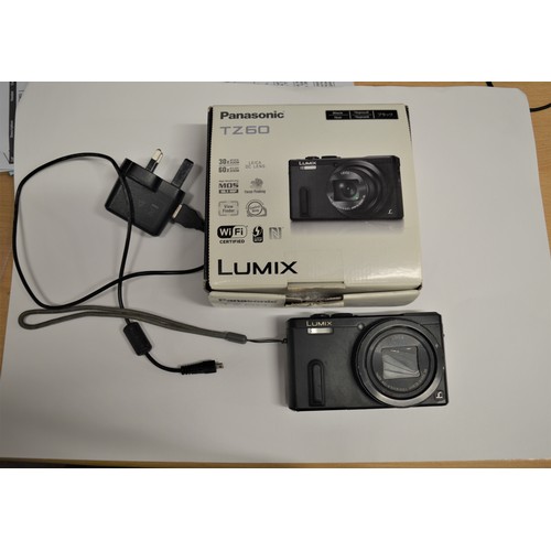 3 - Boxed and Complete Lumix Panasonic TZ60 Digital Compact Camera 30 x Optical Zoom ad 60x Intelligent ... 