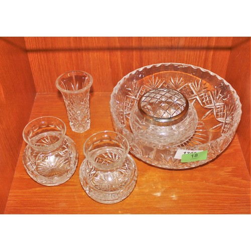 18 - Pair of Crystal Vases Celebrating 