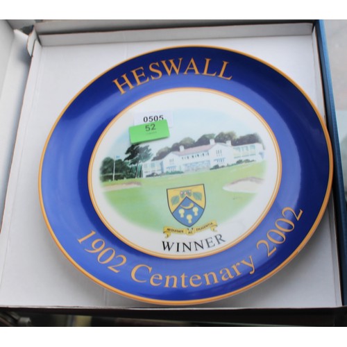 52 - Heswall Golf Club Centenary Commemorative Plate (Boxed)