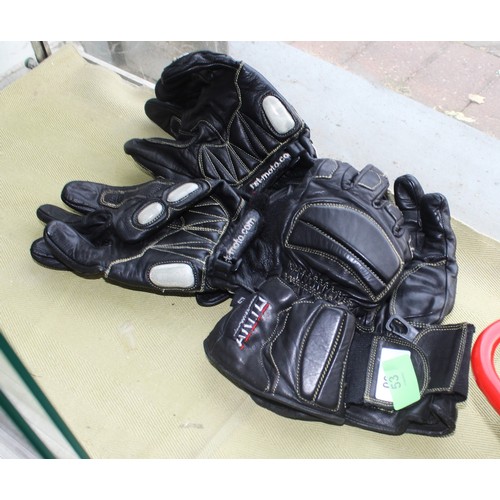 53 - Pair of Ladies' and Gents' Motorcycle Gloves - Extra Small and Gents' XXL