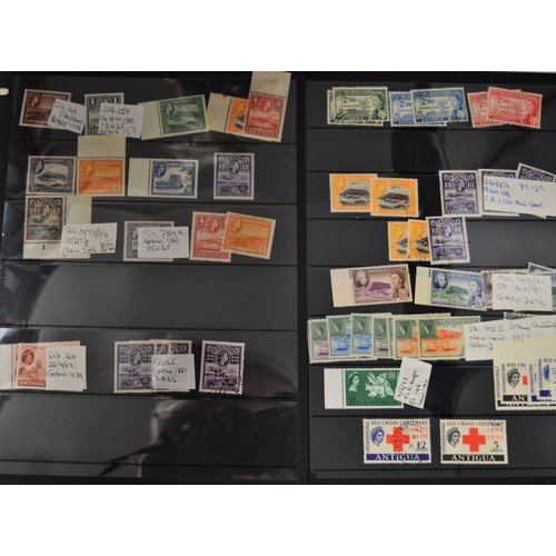 233 - Fifteen Hagner Sheets British Colonial Stamps ANTUGUA 1953-1972. Mint and Used -near complete range ... 