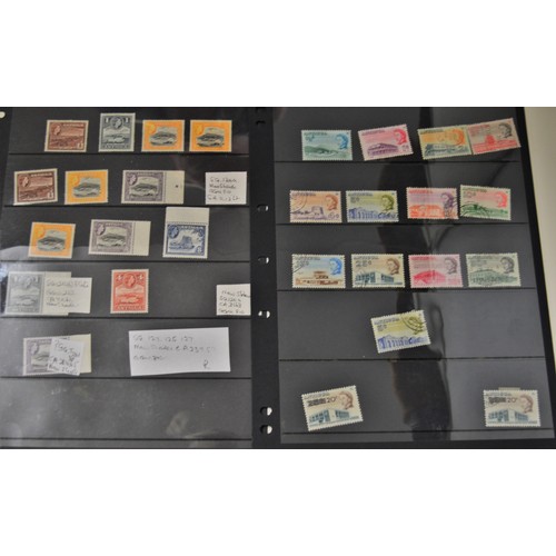 233 - Fifteen Hagner Sheets British Colonial Stamps ANTUGUA 1953-1972. Mint and Used -near complete range ... 