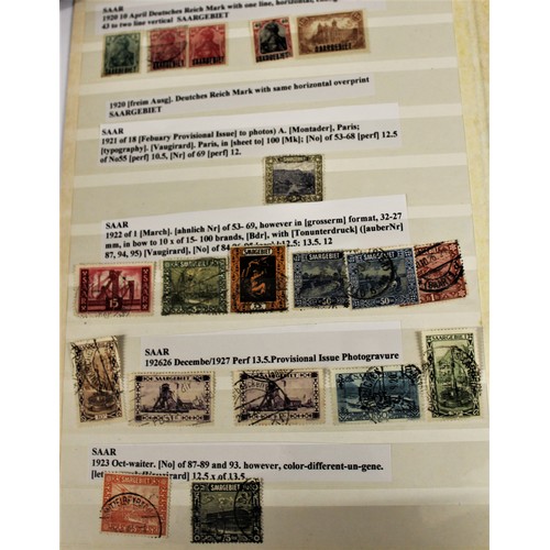 235 - Saarland Occupation Stamps 1920-1922,ten German Reich Definitive Overprinted  and Nine Saargebeit De... 