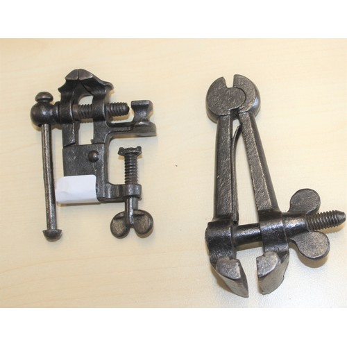 135 - Two Heavy Metal Small Clamps