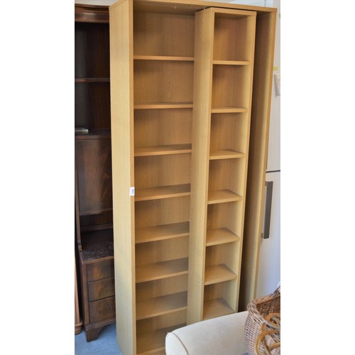 186 - DVD/CD/Bookshelf Cabinet having Slide and Hide Storage