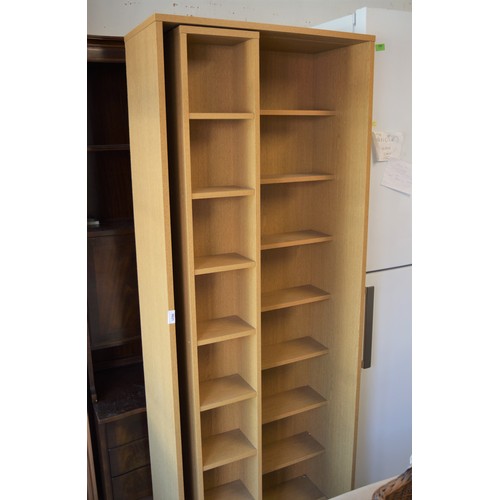 186 - DVD/CD/Bookshelf Cabinet having Slide and Hide Storage