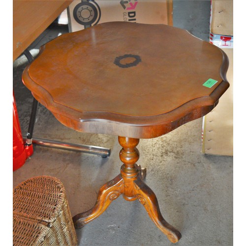 217 - Irregular Shaped Inlaid Top Occasional Table