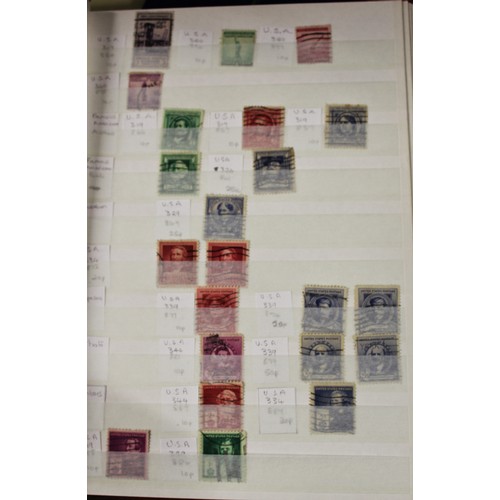73 - Two A4 Philatelic 16 Page Stock Books of Used United States Definitive, Airmail and Commemorative St... 