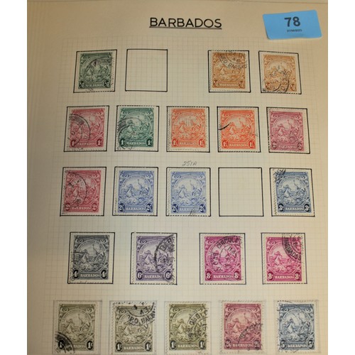 78 - BARBADOS Stamps 1925-1951
1925 Definitves 1/2d to 5/-, (Mounted Mint and Mounted Used)-inluding 2/6 ... 
