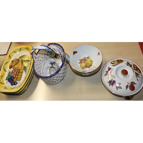 16 - Assorted China/Porcelain Bowls, Worcester  Lidded Casserole, Portuguese 