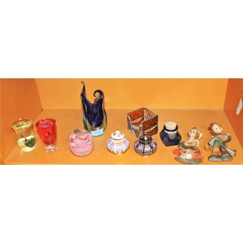 26 - Assorted Ornamentals: Paperweight, Oriental Perfume Pots, Scented Candles, etc