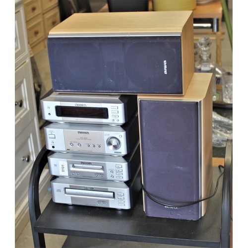 47 - Aiwa Stereo System on Stand