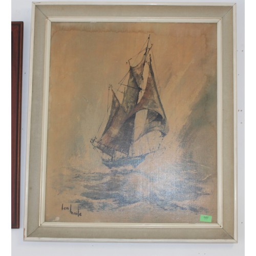 130 - Framed Maritime Print on Board by Ben Male 28