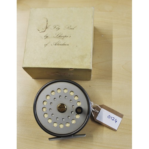 Boxed Salmon Fly Fishing Reel The Gordon Size 4 by Sharpe's of Aberdeen  - Appears Good Condition