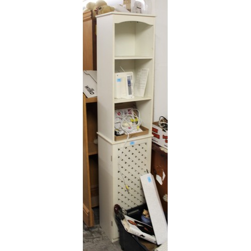 167 - Tall White Bathroom Storage Unit - 68